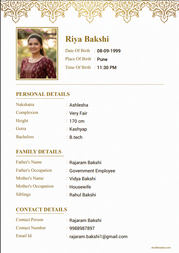 Template Fifty Seven marriage biodata template