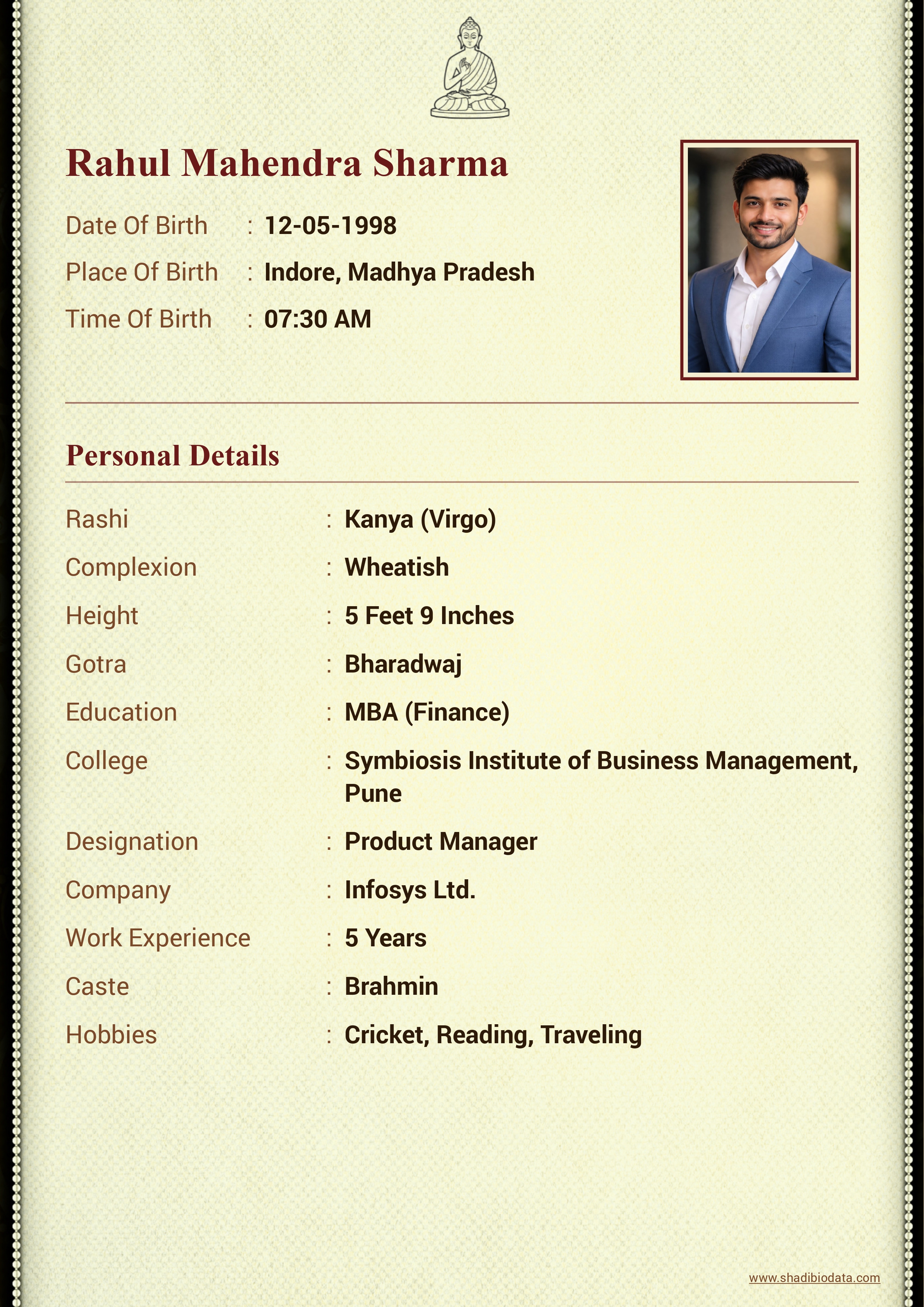 Template Thirty Eight marriage biodata template