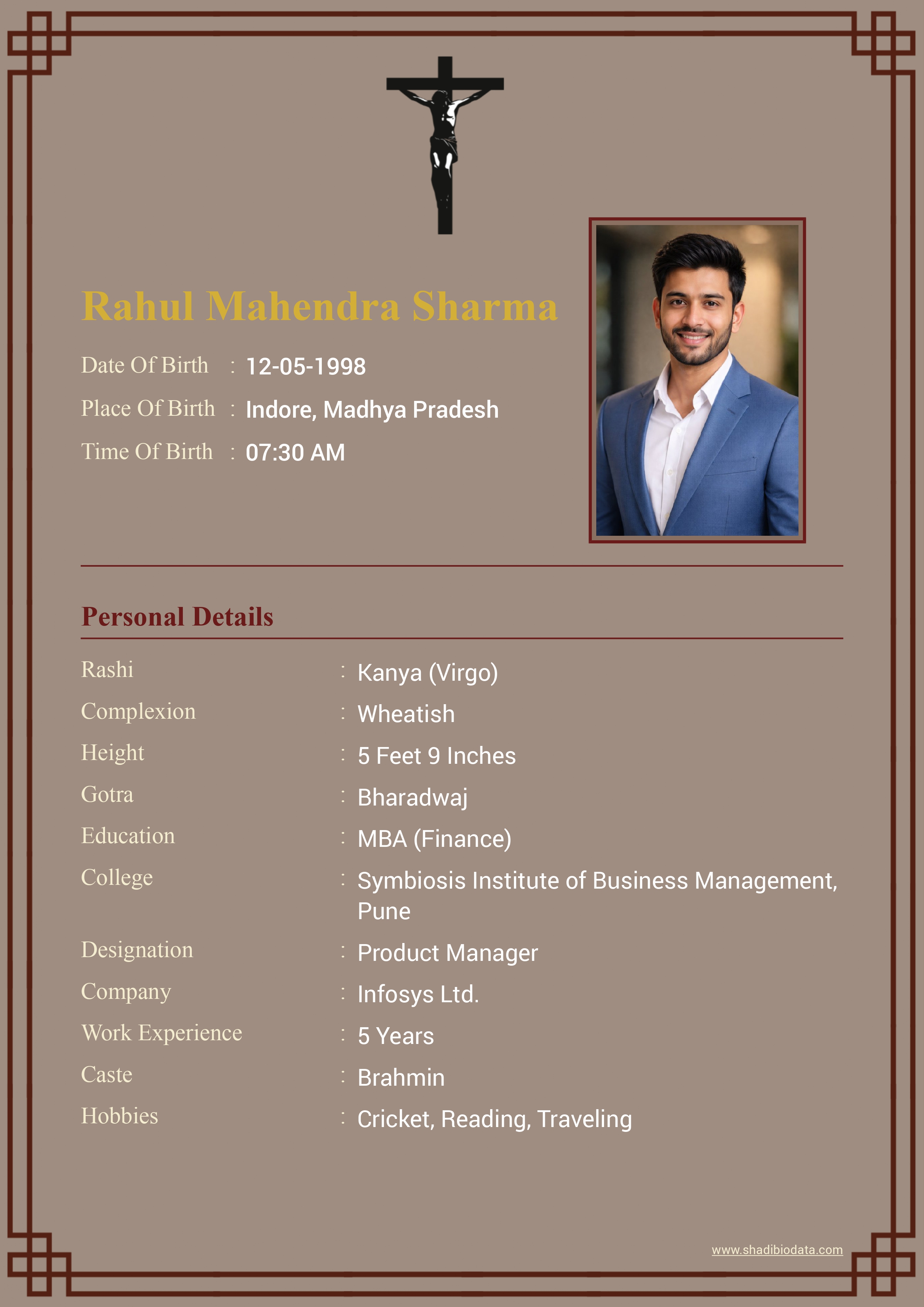 Template Fourty Two marriage biodata template